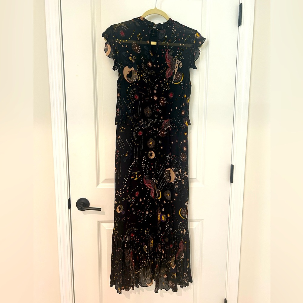 Zara black print dress